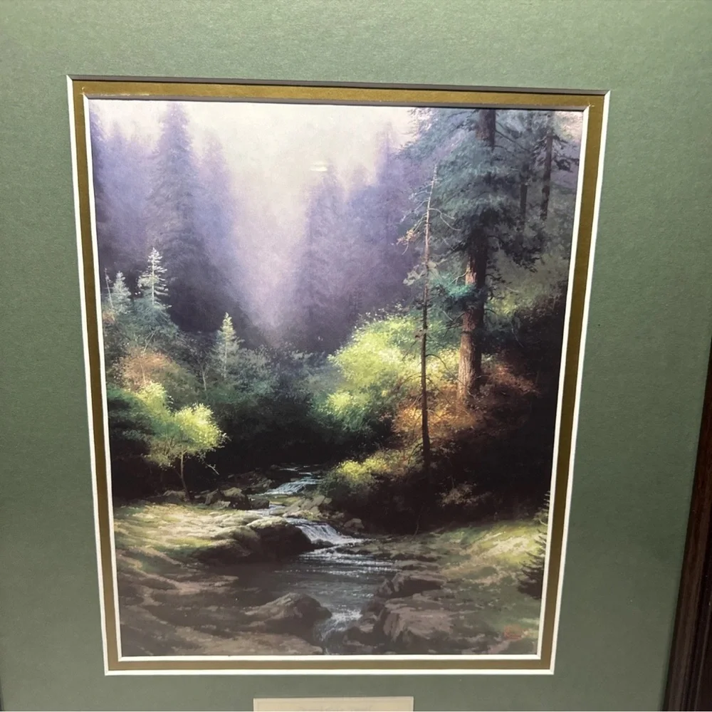 Thomas Kinkade Creekside Trail, Library Edition, Home Interior W/Certificate. ￼